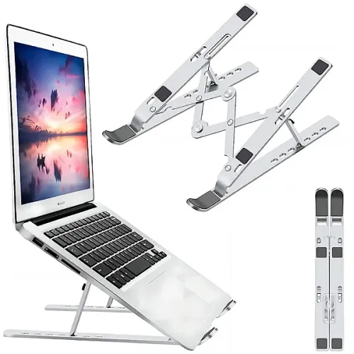 Suporte de Mesa de Alumínio Dobrável e Portátil para Notebook 11" a 17" - Tomate