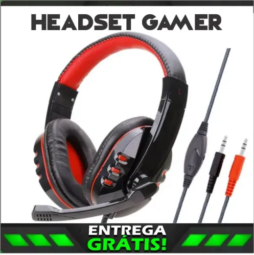 Fone Headset Gamer P3 com Microfone Para PC/Not/Cell & Consoles Barato!