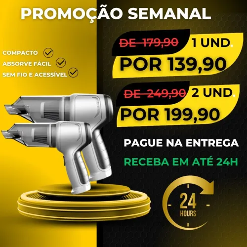 Aspirador de Pó, Pague um e leve Dois, Pague só na Entrega