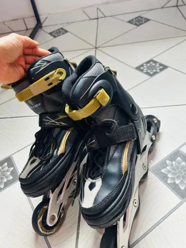 Patins Gonew Fitness Flexx 2.0 (Preto/Dourado, TM 36-39