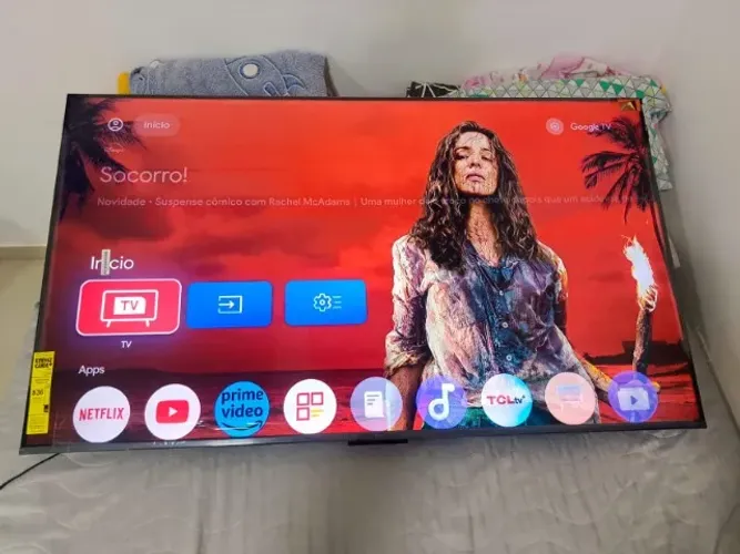 Smart TV TCL 55 PL QLED 4K 144HZ Nova na Caixa.