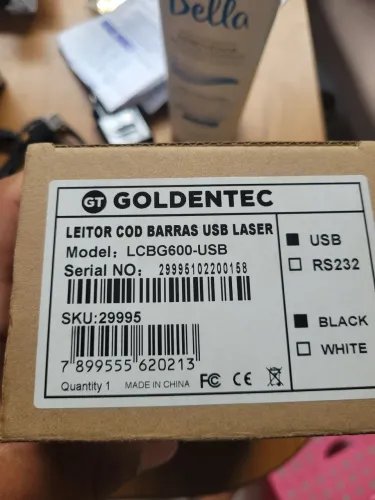 Leitor código de barras Goldentec