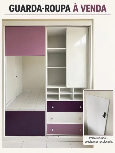 Vendo guarda-roupa com espelho