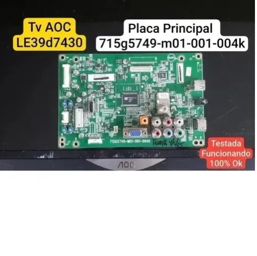 Placa Principal Tv Aoc Le39d7430 715g5749-m01-001-004k Usada