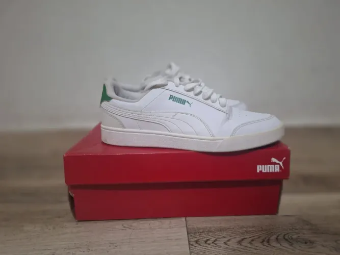Tenis Puma Shuffle Branco e Verde - 38