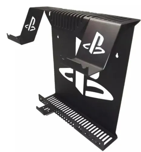 Suporte Metal De Parede Para Playstation 4 - Ps4 Slim com suporte para Headset (Fone de ou