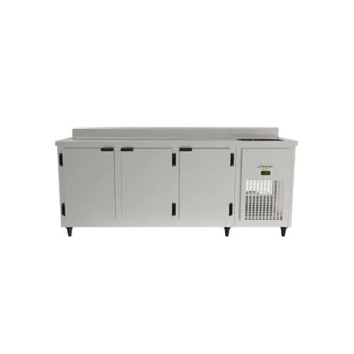 Balcão Refrigerado Inox 2m Kofisa com Encosto e Pia - Menos de 1 ano, com NF
