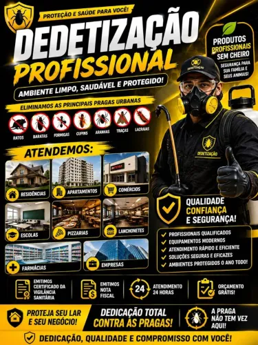 Dedetização profissional sem cheiro promoção 