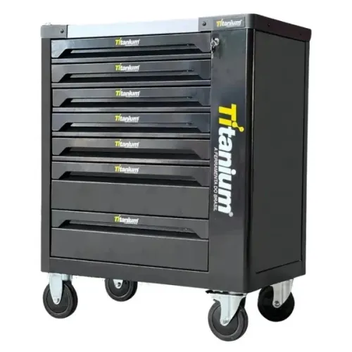 O Carrinho para ferramentas com 7 gavetas e 258 ferramentas - WORK STATION da Titanium