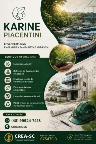 Engenheira Sanitarista Ambiental e Civil