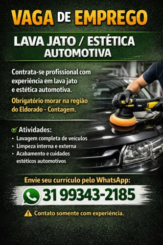 Vaga de emprego ESTÉTICA AUTOMOTIVA