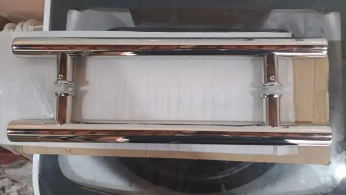 Puxador Tubular Barra Redondo de Aço Inoxidável Polido 45 cm