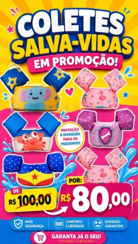 Boia Coletes salva-vidas Boia infantil Praia e Piscina