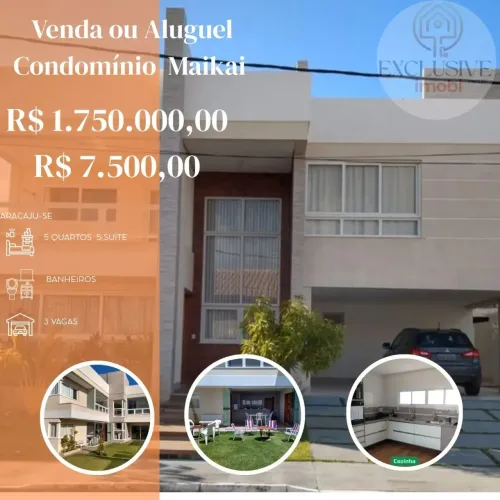 Casa à venda no MAIKAI RESIDENCIAL RESORT, OLHOS D'ÁGUA, Barra dos Coqueiros, SE