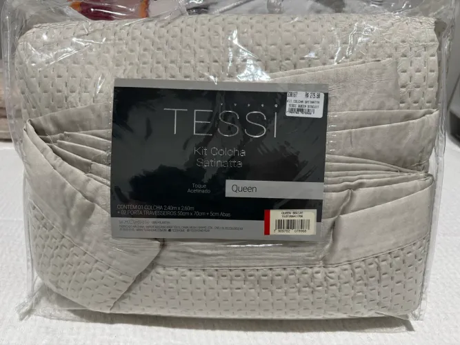 Kit colcha Satinatta queen Tessi