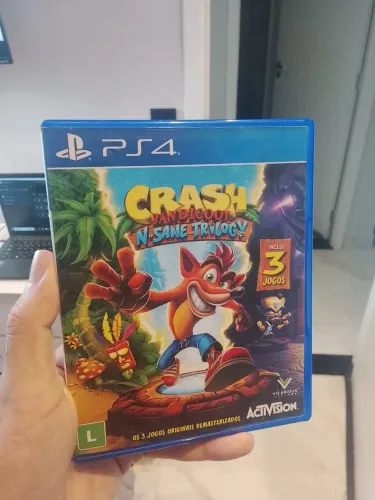 Jogo PS4/PS5 Crash Bandicoot 3 jogos Completos remasterizado 1.2.e 3 Novo de Loja Zerado 