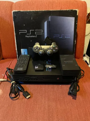 Playstation 2 FAT SCPH-39001 Com Caixa e Acessórios