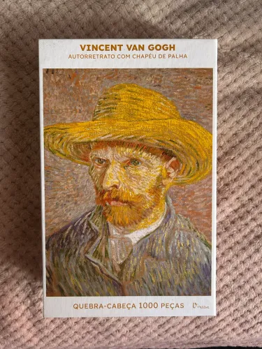 Quebra-Cabeça 1000 Peças Van Gogh - Autorretrato com Chapéu de Palha (Game Office)