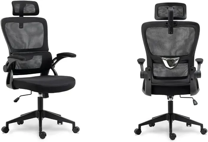 Cadeira de Escritório Presidente Giratória Ergonômica Preta