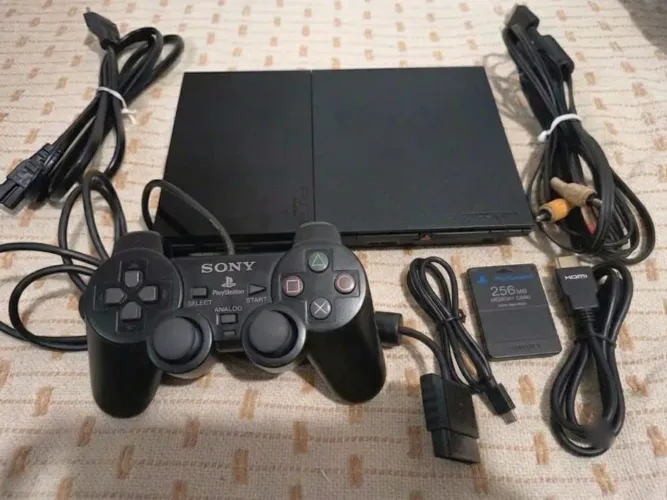 PlayStation 2 completo desbloqueado apenas com marcas de uso PRIMEIRO QUE VIER LEVA