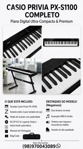 Piano Digital Ultra-Compacto e Premium