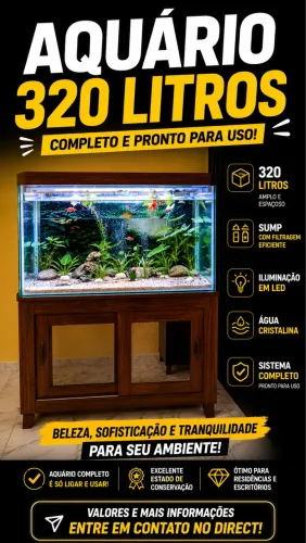 ? AQUÁRIO COMPLETO 320 LITROS