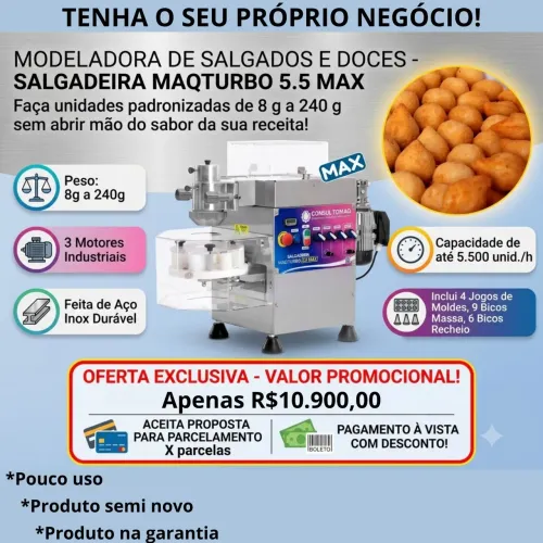 Máquina Modeladora de Salgados