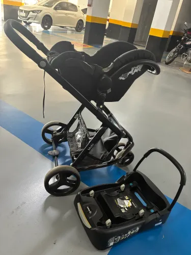 Carrinho de Bebê com Bebê Conforto Safety 1st TS Mobi Duo 3 Rodas até 15kg