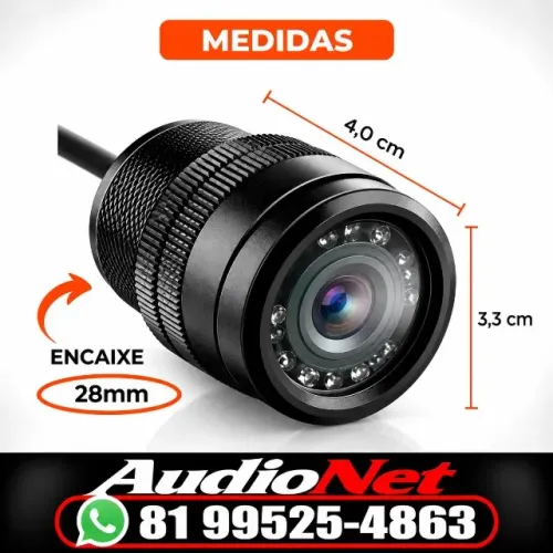 Camera De Re Com Infra Universal com infra  Automotivo Carro Universal Ré