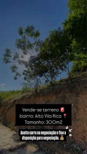 Vende-se TERRENO NO ALTO VILA RICA