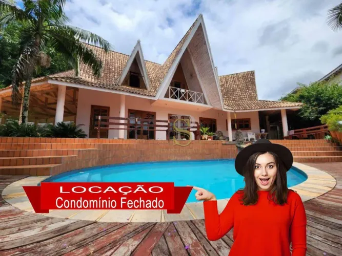 Refúgio de Alto Padrão para Locação em Condomínio com Acesso à Represa e Natureza Exuberan