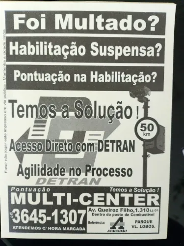 ENTREGA DE PANFLETO NO FAROL
