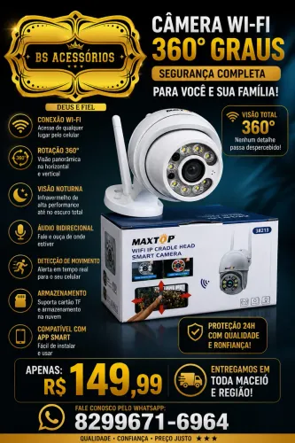 CÂMERA IP EXTERNA E INTERNA