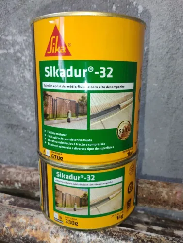 Adesivo epoxi estrutural Sikadur 32 lata 1kg