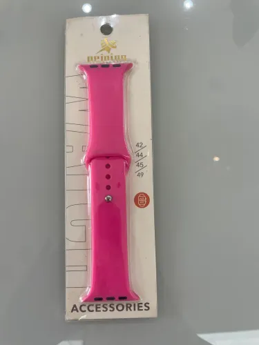 Pulseira de Silicone Rosa para Apple Watch (42/44/45/49 mm)