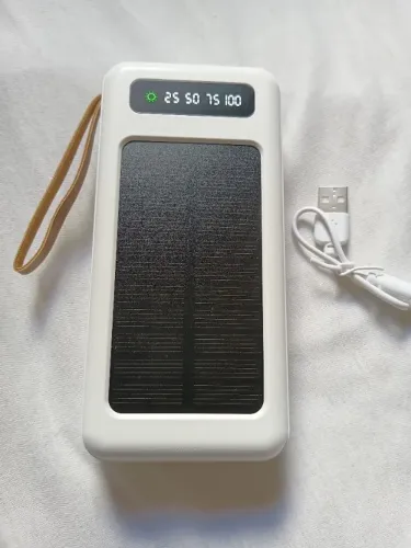 Power Bank Solar I-FEIYUN 20.000mAh - Carregador Portátil com Painel Solar