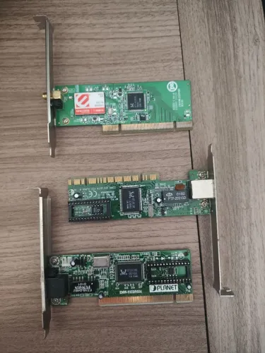 Placas de rede Rj45 e wi-fi 