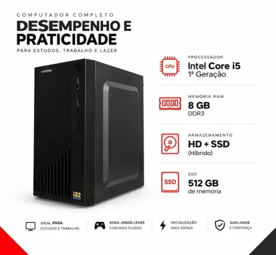 Pc i5 1° geração usado (Deixo na casa)