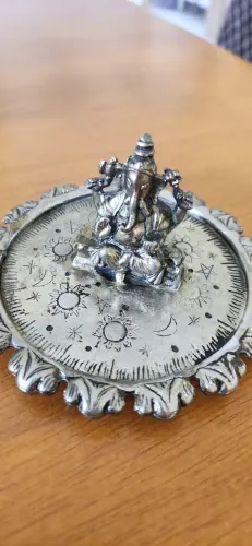 Incensário com Ganesha em Bronze Balinês - 12cm | Peça Especial