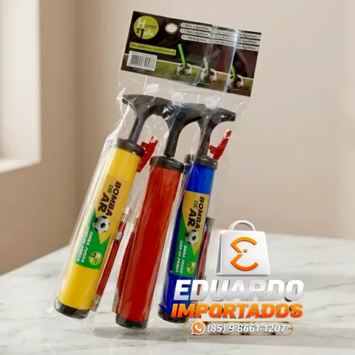 Bomba de Ar com Bicos, Agulha Encher Bolas Futebol, Basquete, Vôlei, Futsal, Balão Bexiga