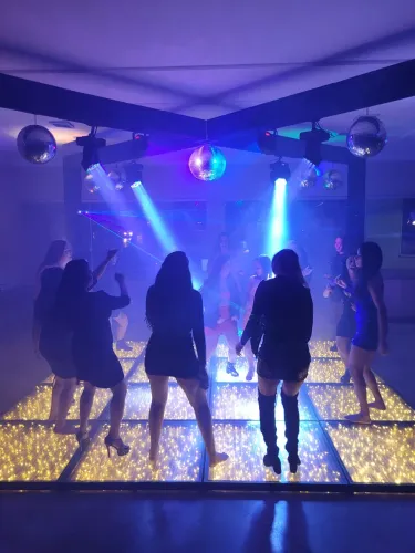 DJ Som iluminação Pista de dança Led Gold iluminada