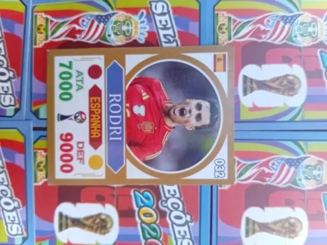 Jogador rodri da Espanha cartinha seleção 2026