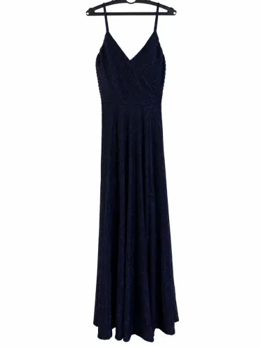 Vestido de festa azul marinho