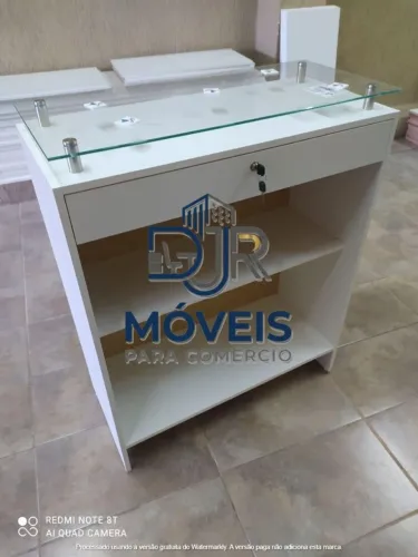 BALCÃO CAIXA TAMPO DE VIDRO - NOVO - ENTREGA RÁPIDA