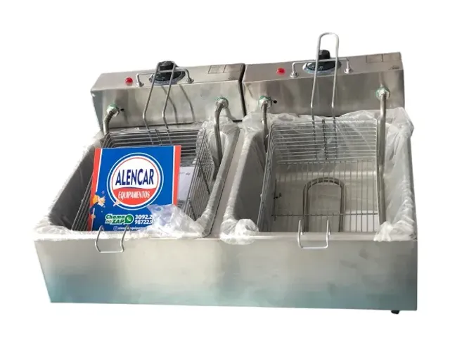 Fritadeira eletrica 2 cubas de 6 litros cada (Entrega Grátis)