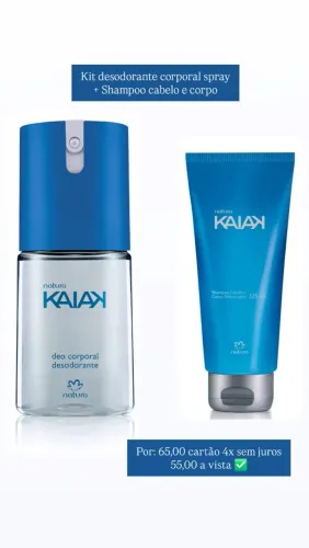 Kit Kaiak Body spray e shampoo 