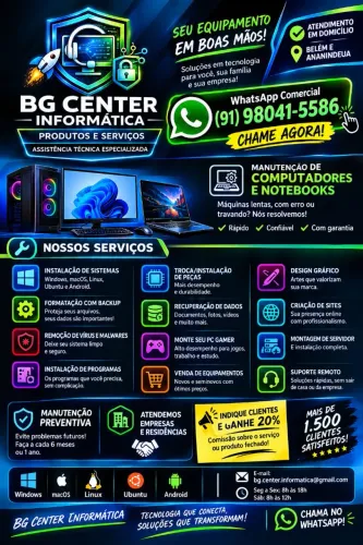Técnico de informática ( Belém do Pará ) Produtos e Serviços - Vamos ate o cliente