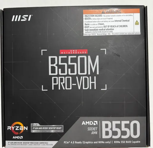 Placa mãe MSI B550M Pro-Vhd Nova