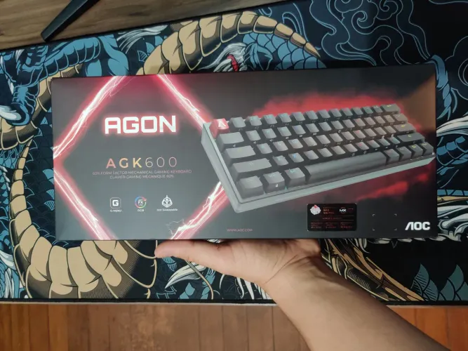 TECLADO MECÂNICO GAMER AOC AGK600 RGB - CHERRY MX RED Lacrado