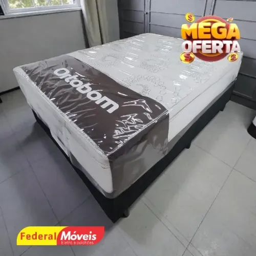 Cama Box Colchão e Base Exclusive Gel Casal 1,38m Ortobom ENTRE EM CONTATO